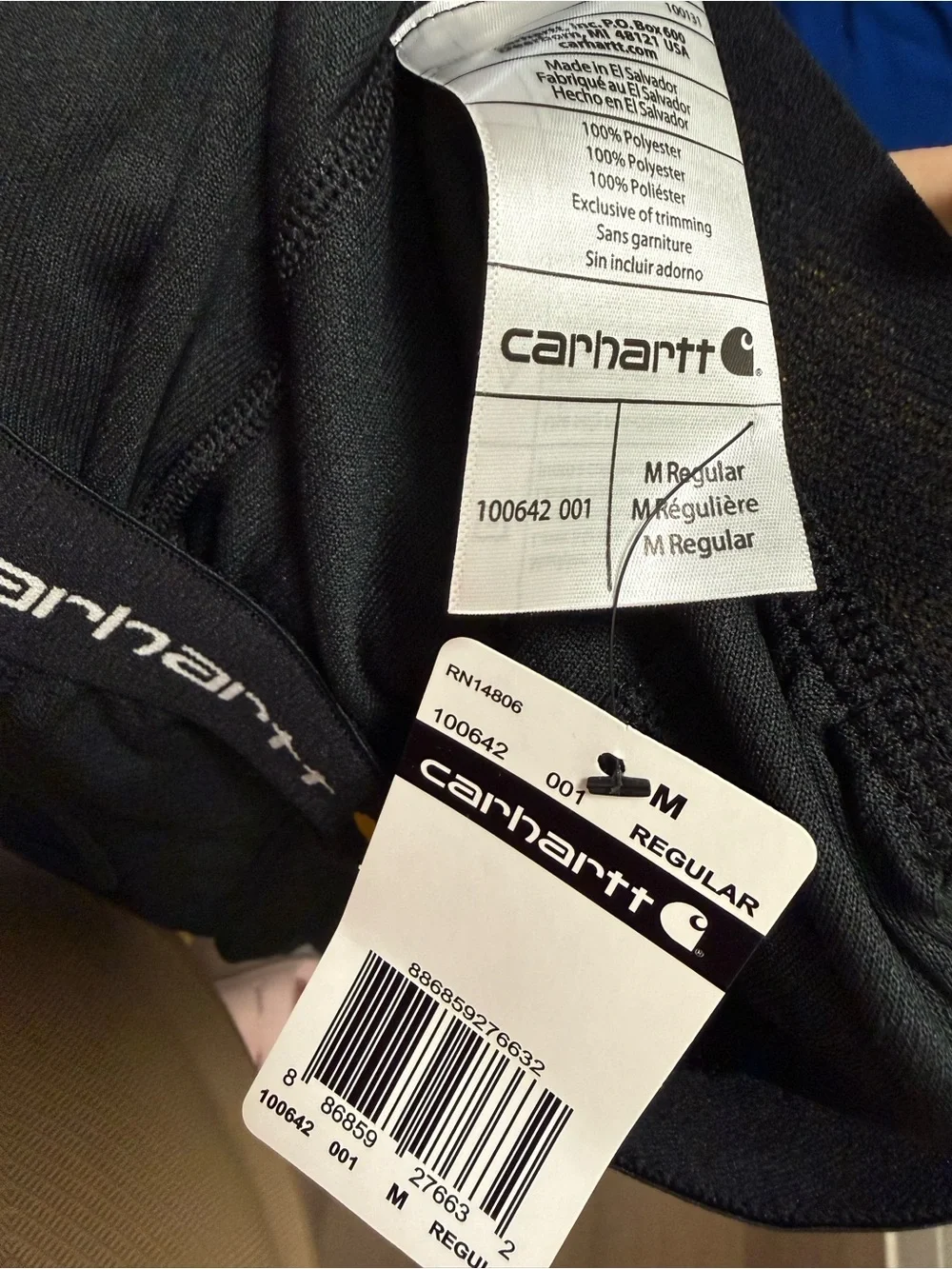 Carhartt Black Thermal Base men size M Layer Tights
